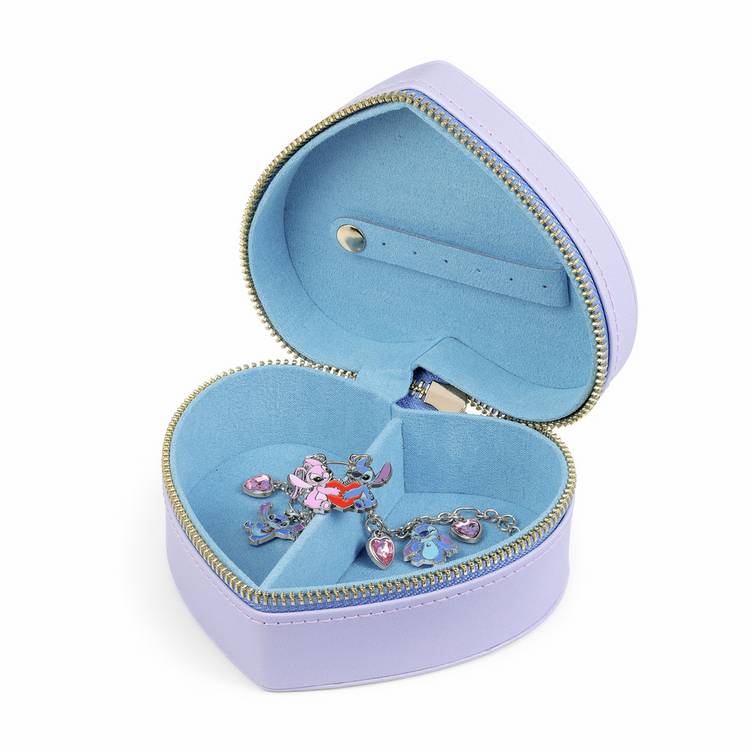 Disney Stitch and Angel heart jewellery box and bracelet set, imported from the UK