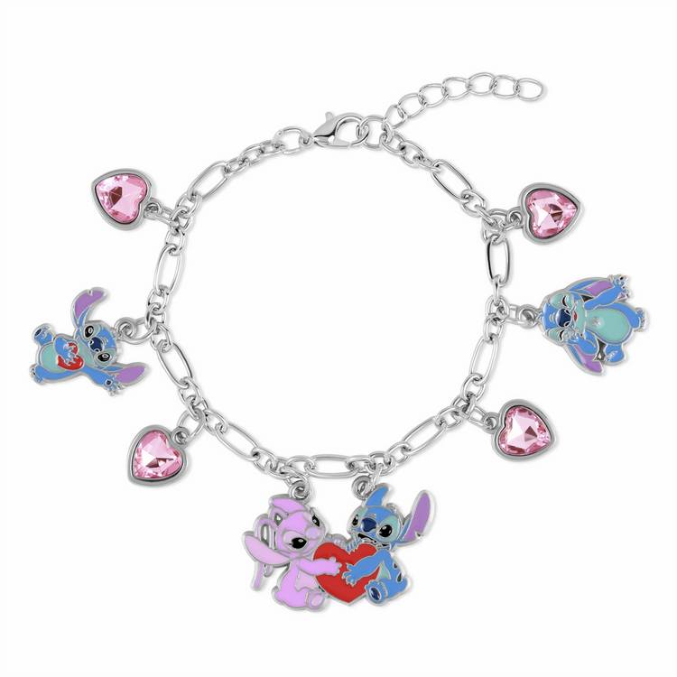 Disney Stitch and Angel heart jewellery box and bracelet set, imported from the UK