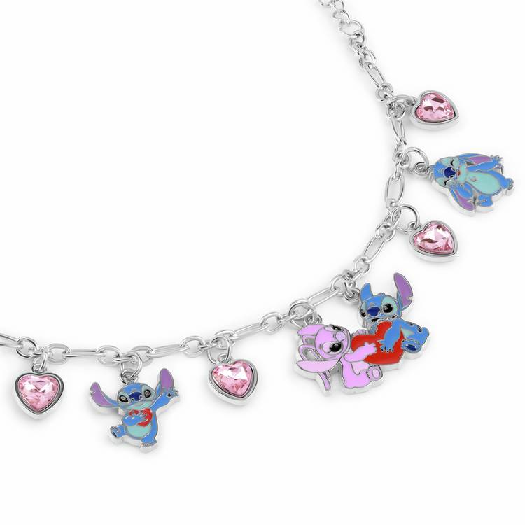 Disney Stitch and Angel heart jewellery box and bracelet set, imported from the UK