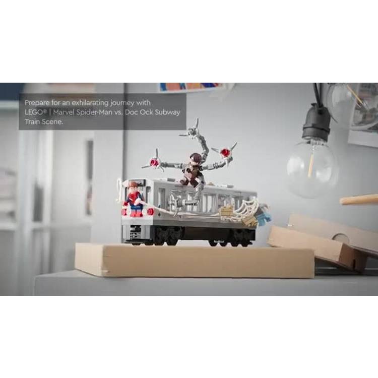 LEGO Marvel Spider-Man subway train building set 76321, UK version