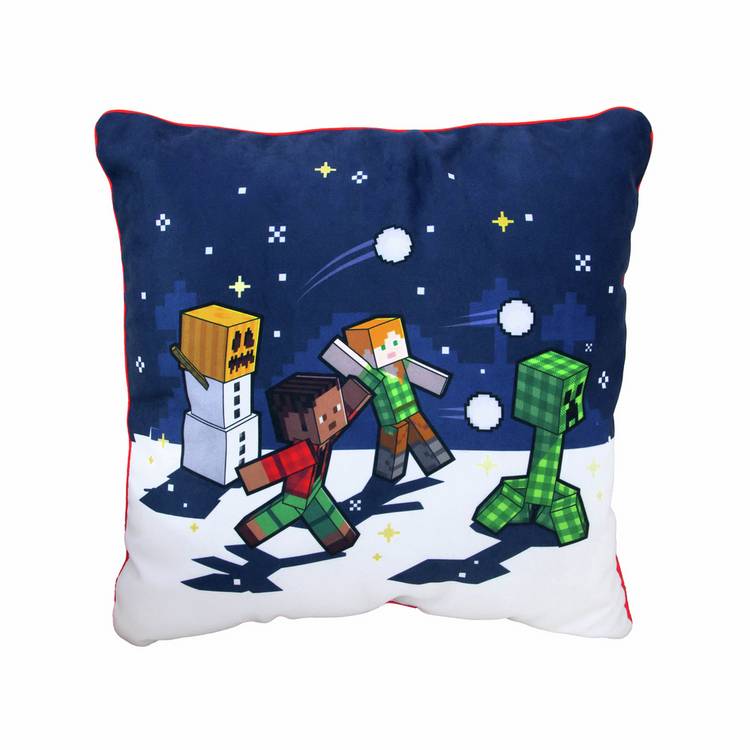 Minecraft Christmas reversible cushion 40x40cm (British brand)