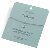 Hot Diamonds sterling silver clover charm bracelet 20cm - British product