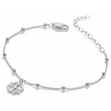 Hot Diamonds sterling silver clover charm bracelet 20cm - British product