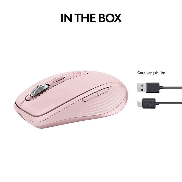 Logitech MX Anywhere 3S wireless mouse Rose - British product