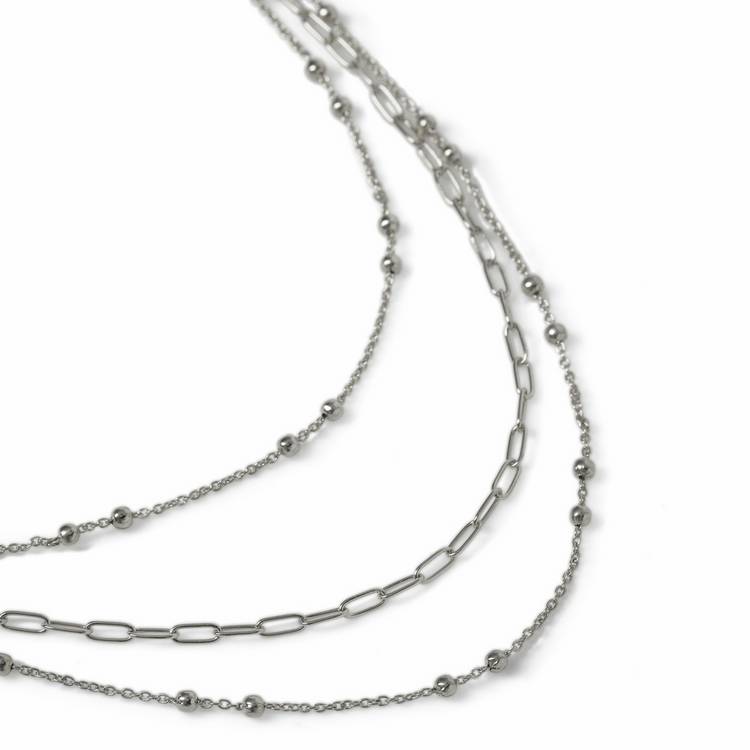 Liars & Lovers silver plated multilayer pendant necklace 45cm, imported from the UK