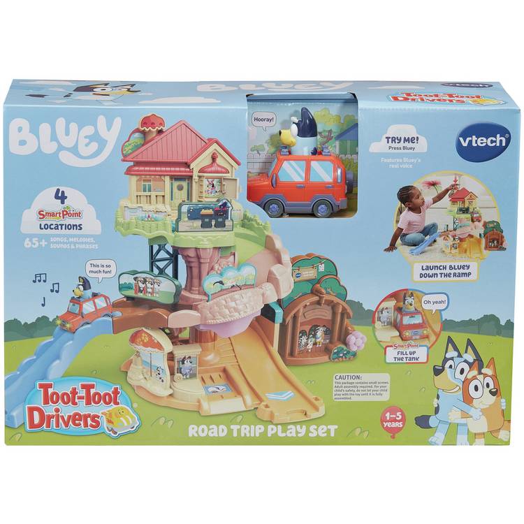 VTech Bluey Road Trip interactive playset, imported from the UK