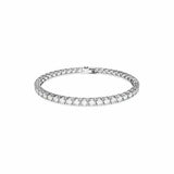 Argos Swarovski Rhodium Plated Crystal Matrix Tennis Bracelet, 16.5cm- Buy online at McGrocer