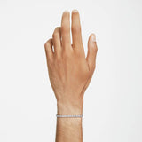 Swarovski tennis bracelet rhodium plated crystal 16.5cm (British brand)
