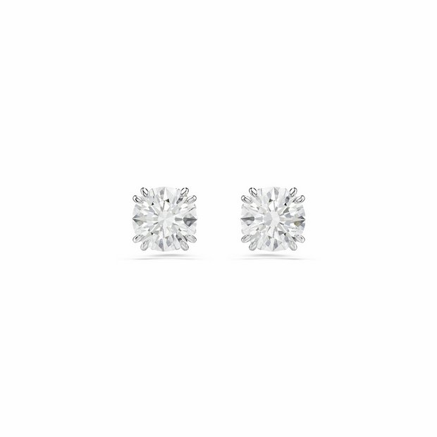 Swarovski Stilla rhodium plated crystal stud earrings, UK version