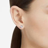 Swarovski Stilla rhodium plated crystal stud earrings, UK version