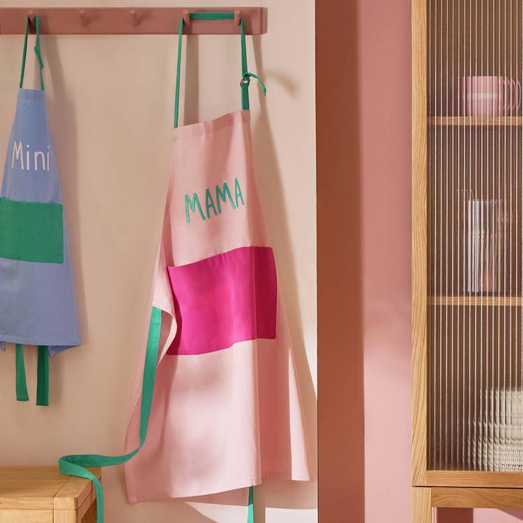 Argos Home MAMA embroidery text cotton apron multicolour, UK version