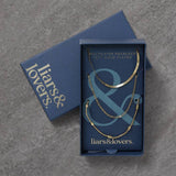 Liars & Lovers gold-plated multilayer snake chain necklace 45cm - British product