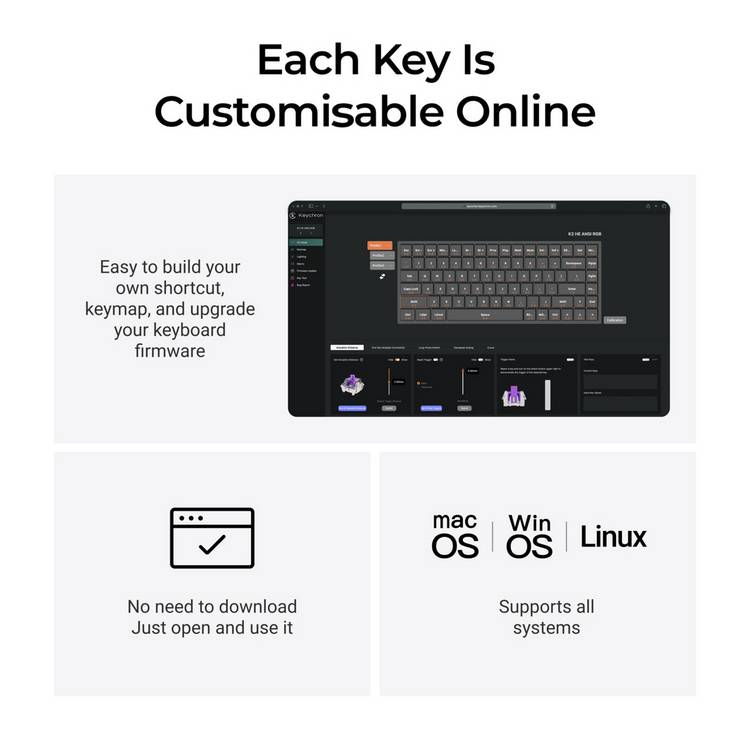 Keychron K2 wireless mechanical keyboard Black, UK version