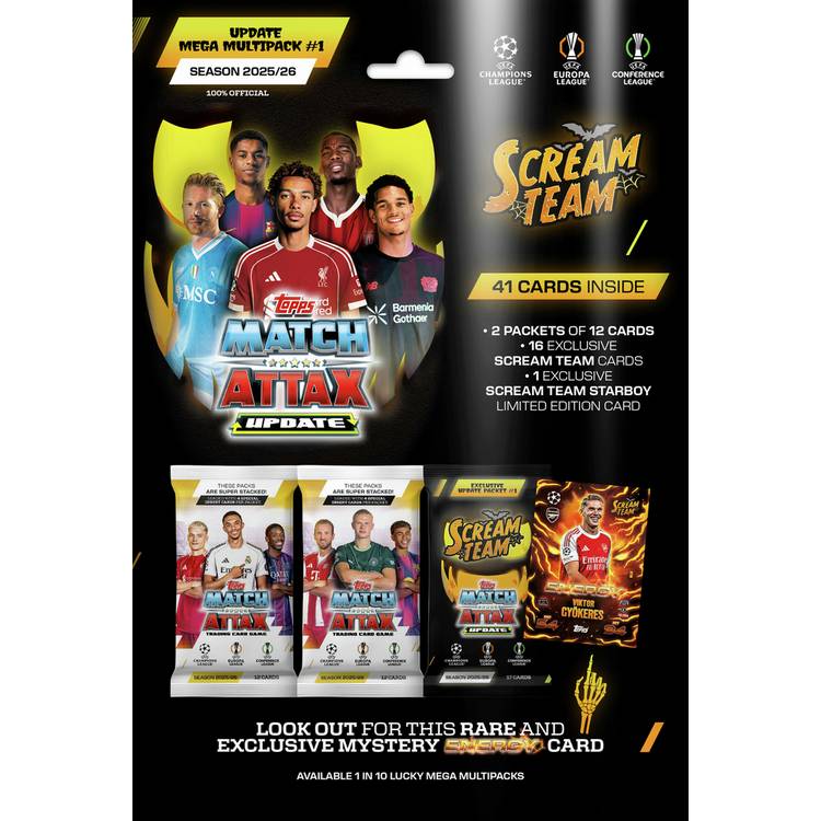 Match Attax UCC 2025/2026 trading card multipack, UK version