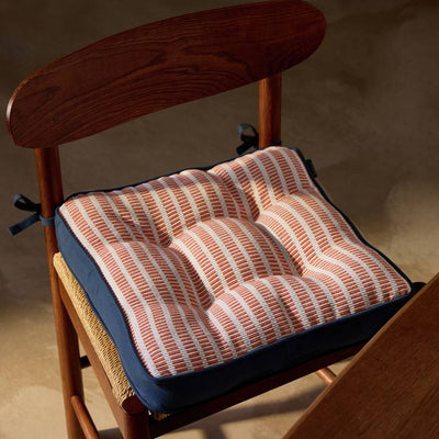 Argos Habitat Woven Set of 2 Seat Cushion in Orange - 40x40cm- Buy online at McGrocer