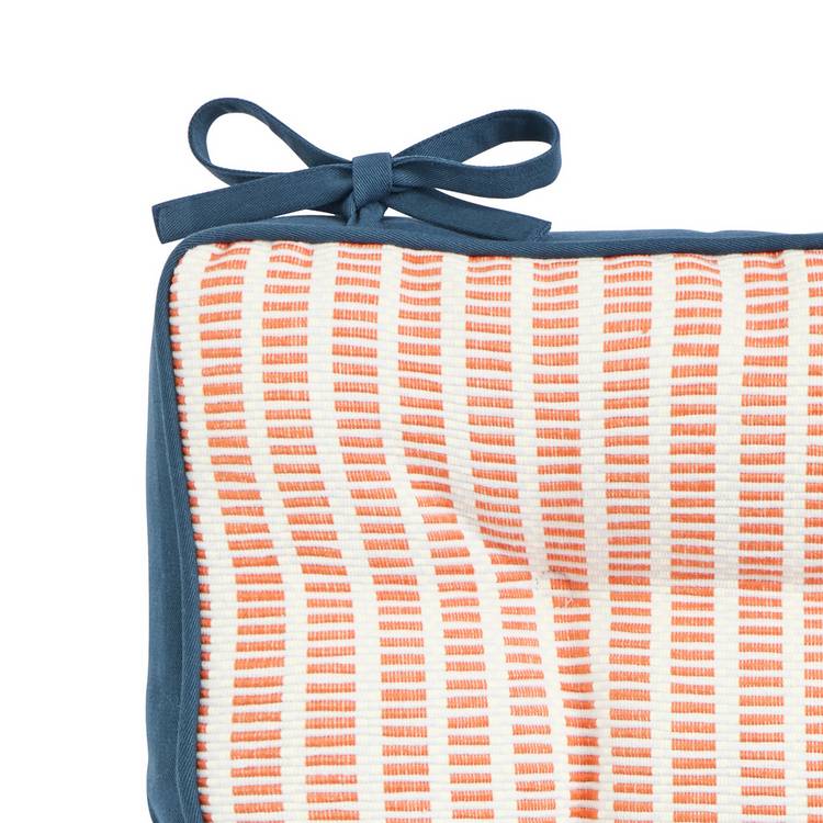 Habitat woven orange seat cushion set of 2 40x40cm - British product