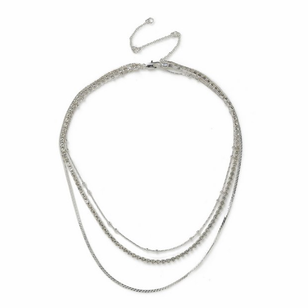 Liars & Lovers silver plated tennis chain necklace 45cm (British brand)