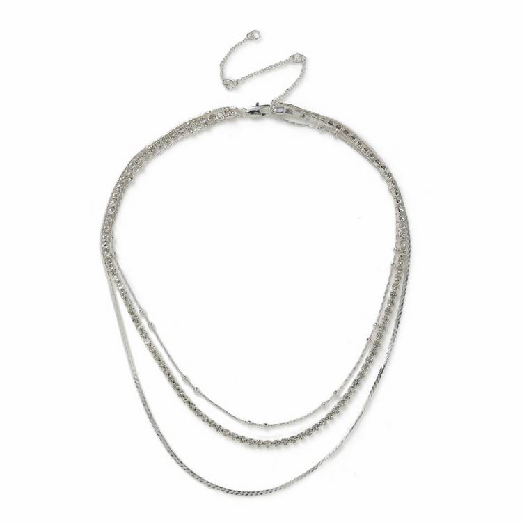 Liars & Lovers silver plated tennis chain necklace 45cm (British brand)