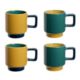 Habitat Colour Block Stacking Espresso Mugs set of 4, UK version