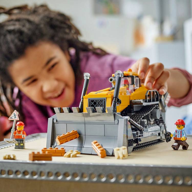 LEGO City Yellow Bulldozer construction toy building set, imported from the UK