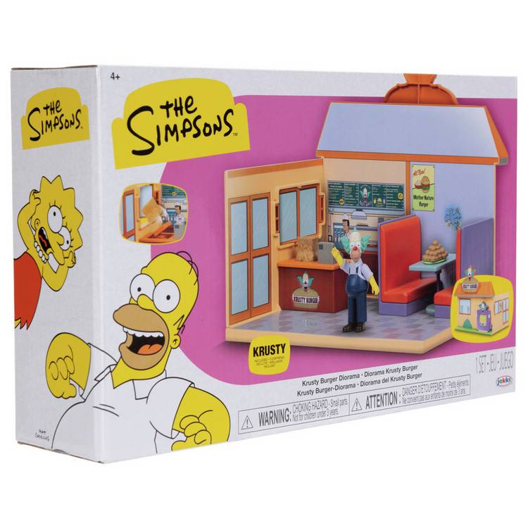 The Simpsons Krusty Burger interactive playset with Krusty Clown figure (British brand)