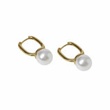 Liars & Lovers pearl drop hoop earrings gold tone, UK version