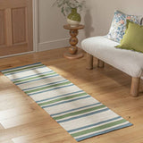 Argos Habitat Stripe Green Flatweave Runner 66x200cm- Buy online at McGrocer