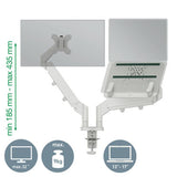 Leitz Ergo monitor laptop arm light grey adjustable, imported from the UK
