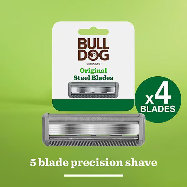 Bulldog replacement razor blades four pack - British product
