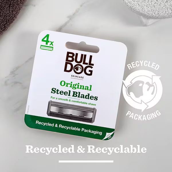 Bulldog replacement razor blades four pack - British product