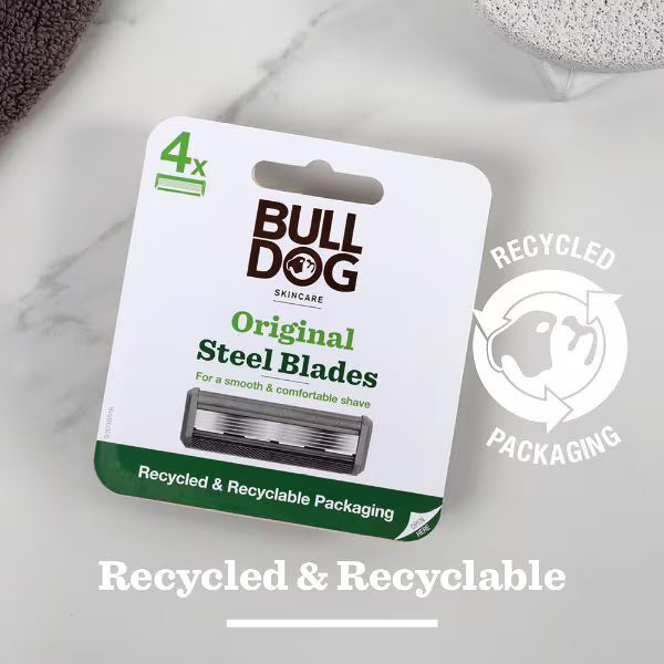 Bulldog replacement razor blades four pack - British product