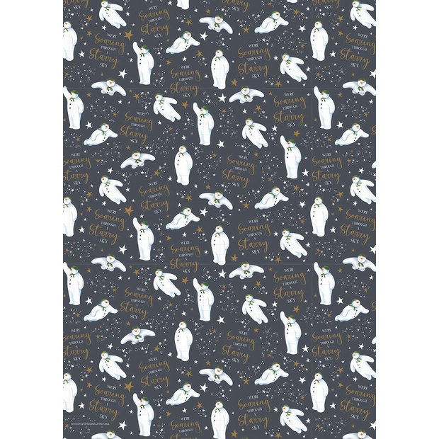 Argos Home wrapping paper snowman design 2 rolls - British product