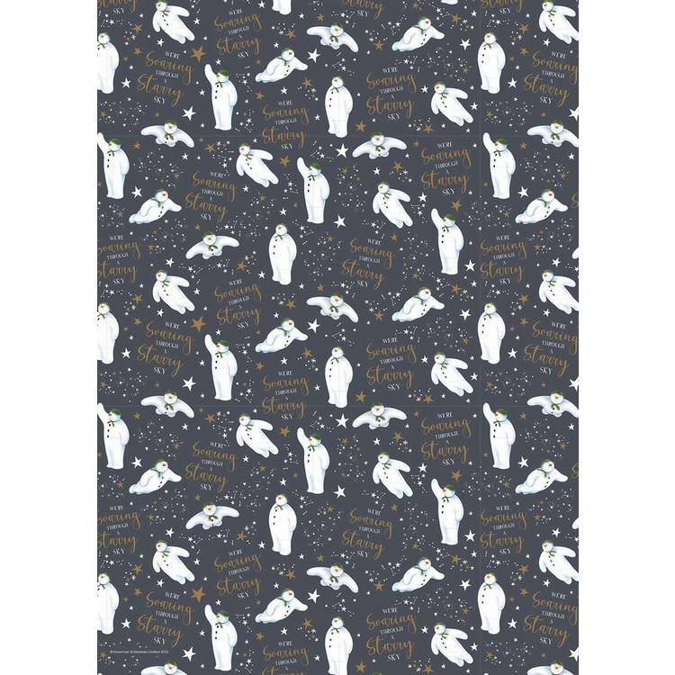 Argos Home wrapping paper snowman design 2 rolls - British product