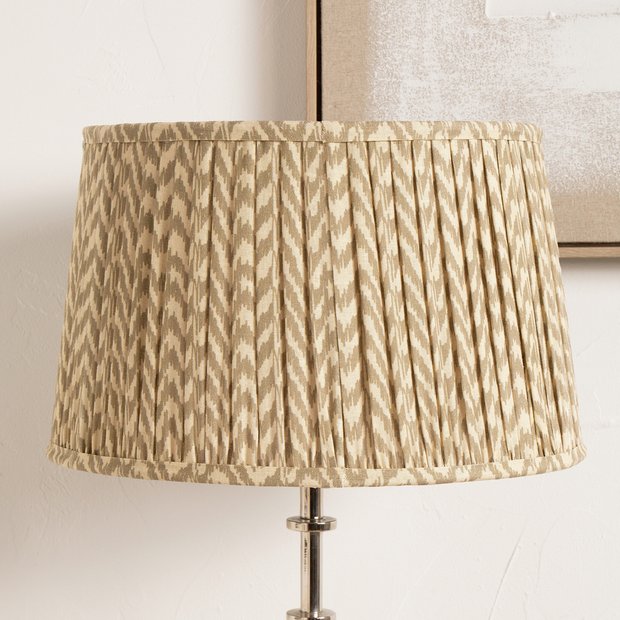 Pacific taupe mushroom pleat lampshade 30cm, imported from the UK