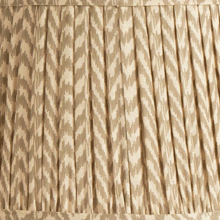 Pacific taupe mushroom pleat lampshade 30cm, imported from the UK