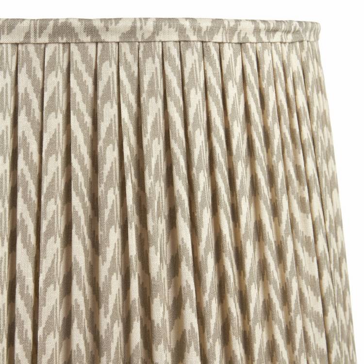 Pacific taupe mushroom pleat lampshade 30cm, imported from the UK