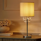 Argos Argos Home Sophia Beaded Shade Table Lamp - Cream- Buy online at McGrocer