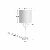Argos Home cream beaded table lamp H48cm, imported from the UK