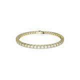 Swarovski gold tone plated tennis bracelet 16.5cm - British product
