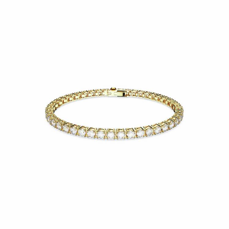 Swarovski gold tone plated tennis bracelet 16.5cm - British product