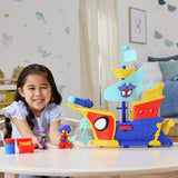 Spidey pirate ship toy with Spidey and Goblin figures, imported from the UK
