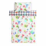 Argos Home Checkerboard Graffiti Kids Bedding Set Single, imported from the UK