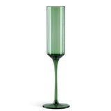 Habitat green ribbed champagne flute set (British brand)