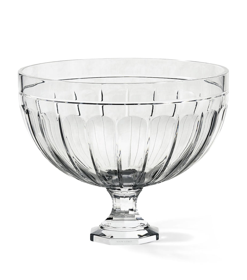 Ralph Lauren crystal glass Coraline centrepiece bowl 35cm, imported from the UK