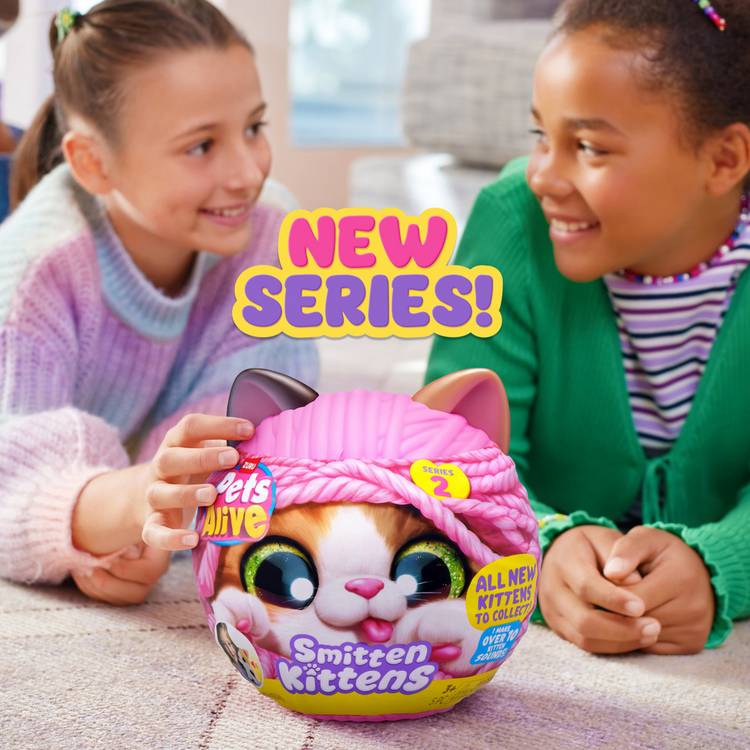 Pets Alive Smitten Kittens Series 2 interactive soft toy 20.5cm, UK version