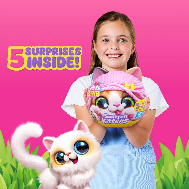 Pets Alive Smitten Kittens Series 2 interactive soft toy 20.5cm, UK version
