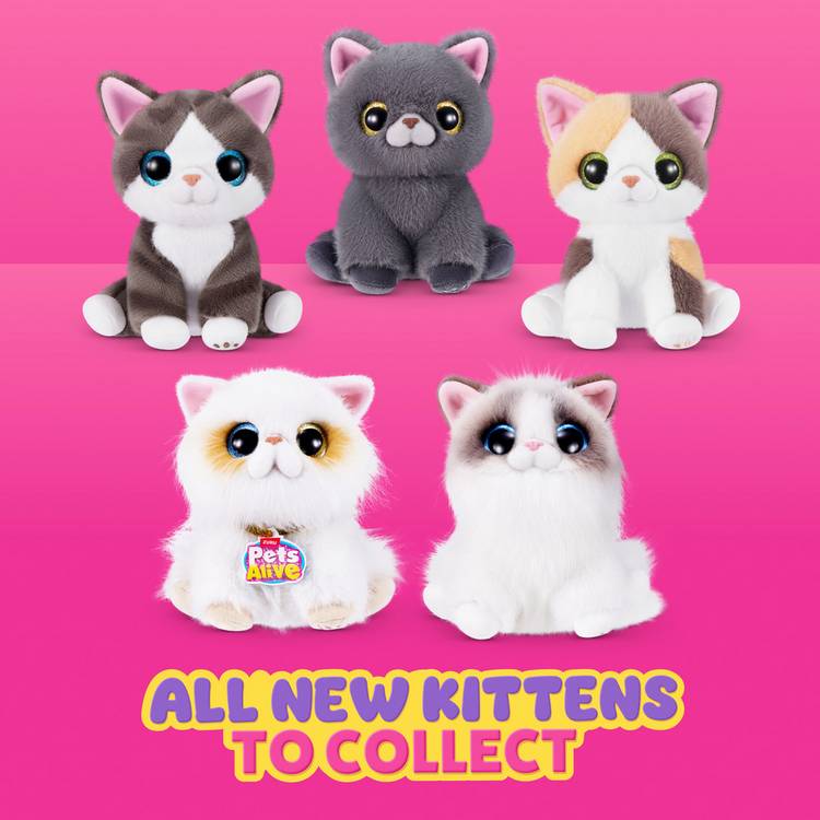 Pets Alive Smitten Kittens Series 2 interactive soft toy 20.5cm, UK version