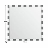 Habitat striped green resin wall mirror 51x51cm, imported from the UK