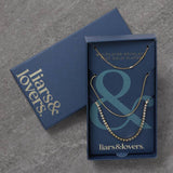 Liars & Lovers gold plated tennis chain necklace 45cm - British product