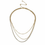 Argos Liars & Lovers Gold Plated Multilayer Tennis Chain Necklace 45cm- Buy online at McGrocer